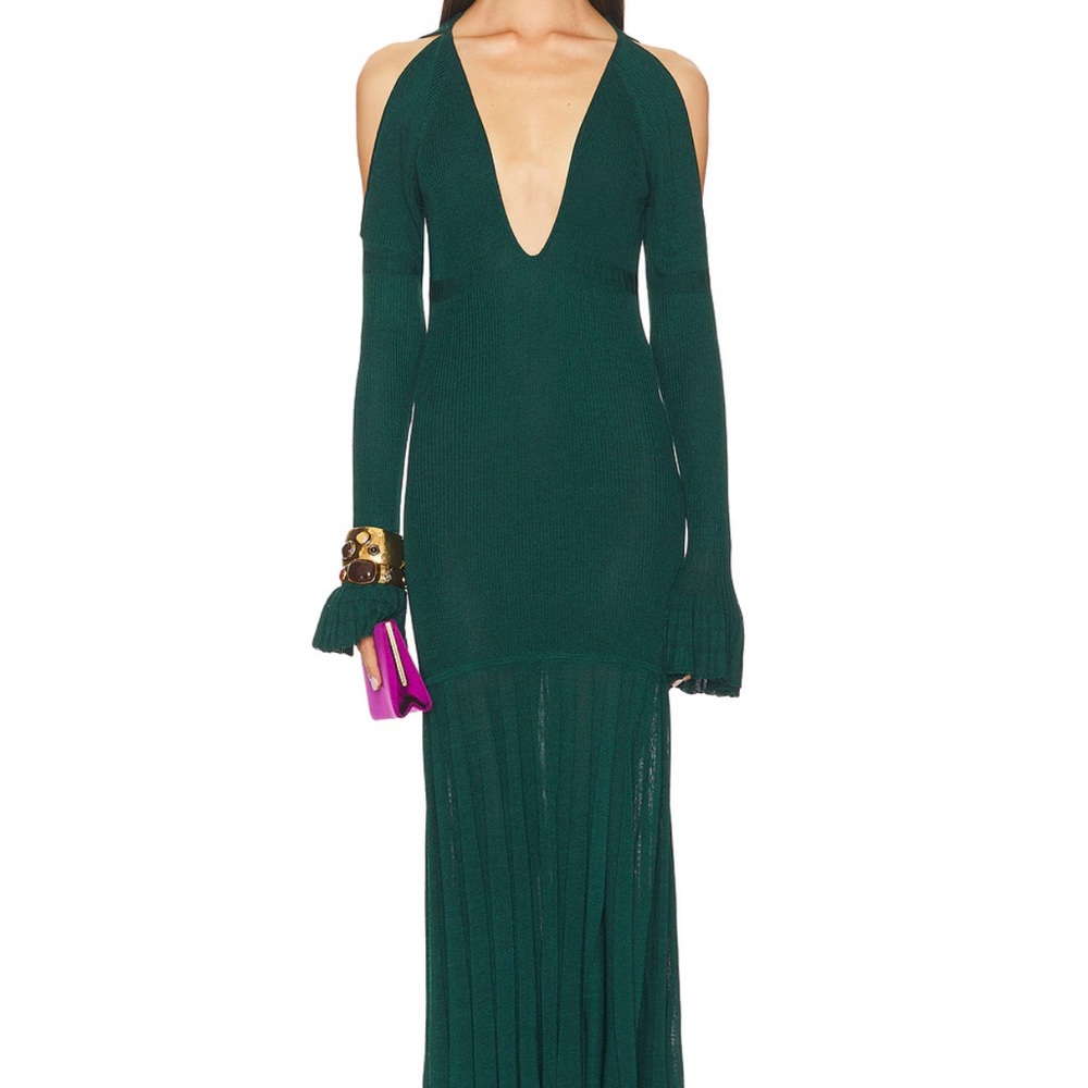 Christopher John Rogers Emerald Backless Gown - image 1